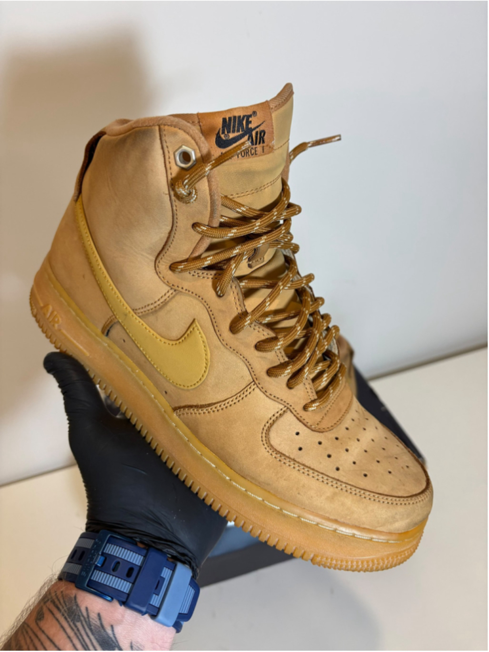 Nike Air Force 1 High 07 WB Flax Wheat Gum CJ9178-200 Men Size 10 #F